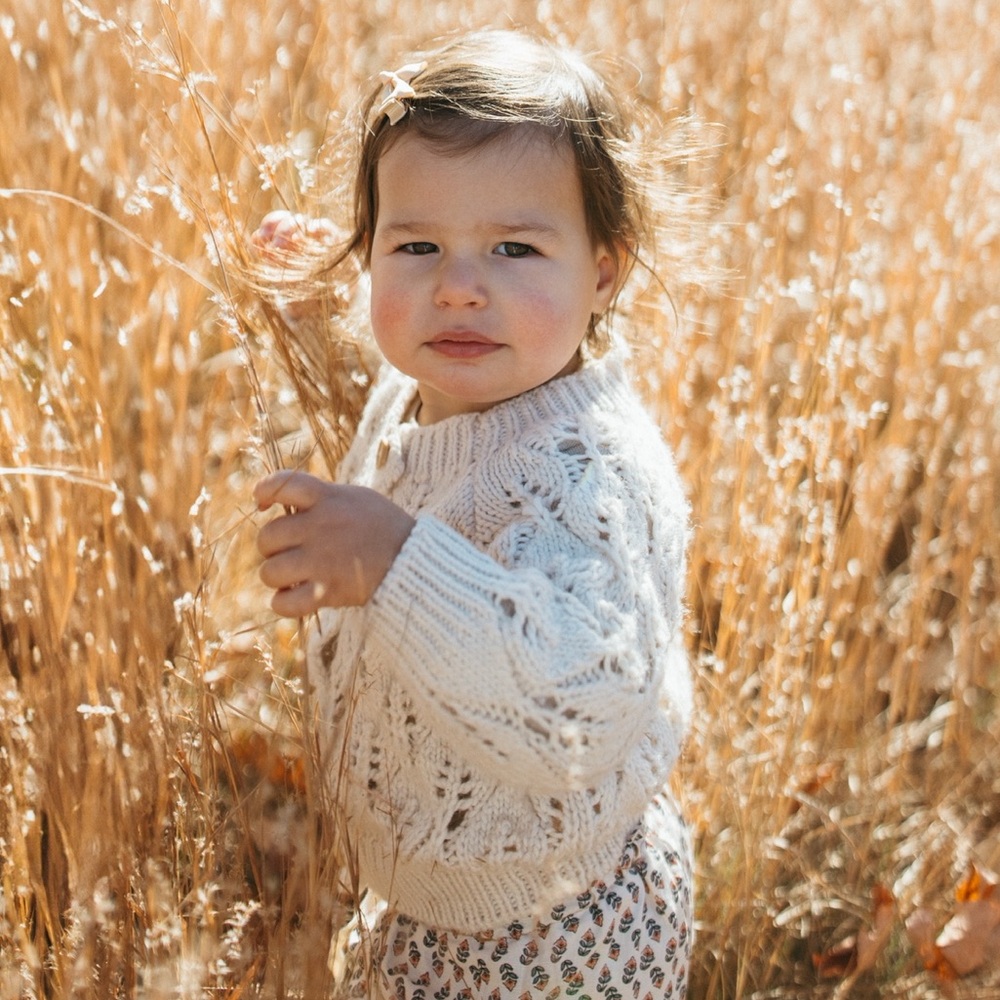 Huggalugs Leaf Lace Hand Knit Cardigan - Picture 7 of 8